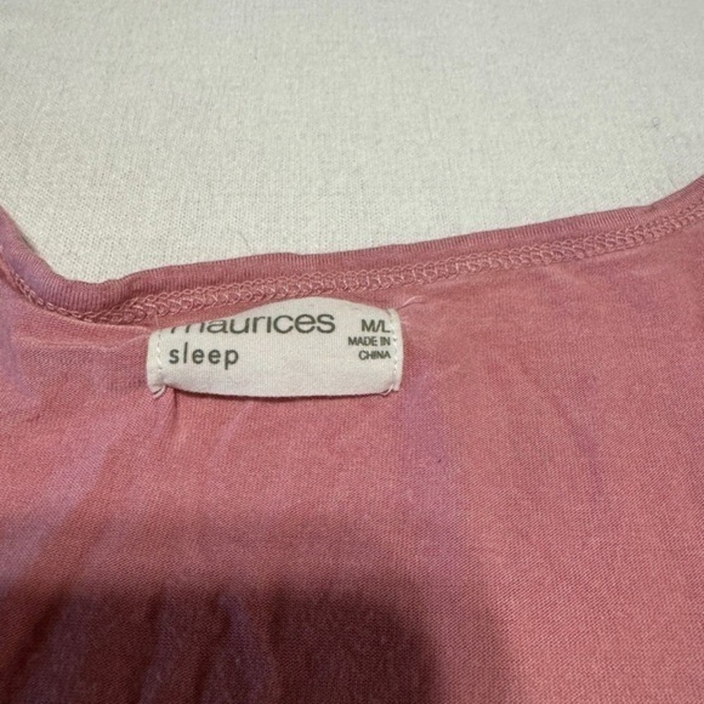 Maurices Sleep Tank Top Womens Medium Large Pink Faith Hope Love Coffee Graphic - Picture 3 of 5